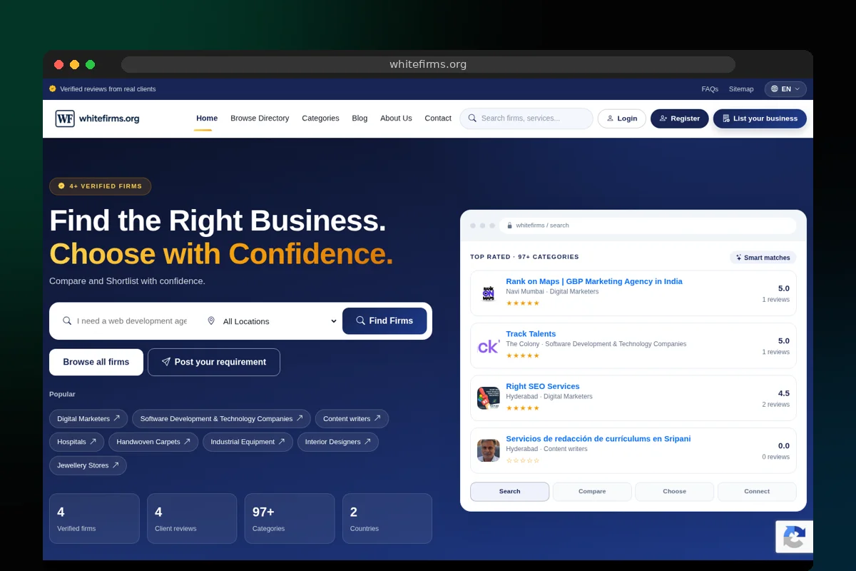 WhiteFirms.org – Business Discovery Platform